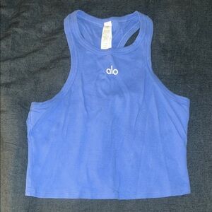 ALO Yoga Women's Crystal Clear Blue Aspire Tank Top